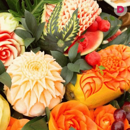 Карвинг – цветы из фруктов и овощей