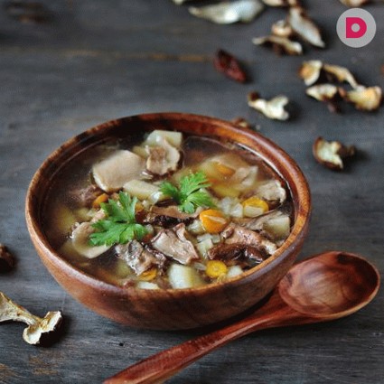 Рецепт грибного супа из белых грибов с макаронами
