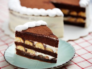 Шоколадный торт с бананом, пошаговый рецепт с фото