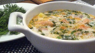 Норвежский сливочный суп с семгой