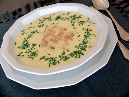 Картофельный крем-суп с крилем